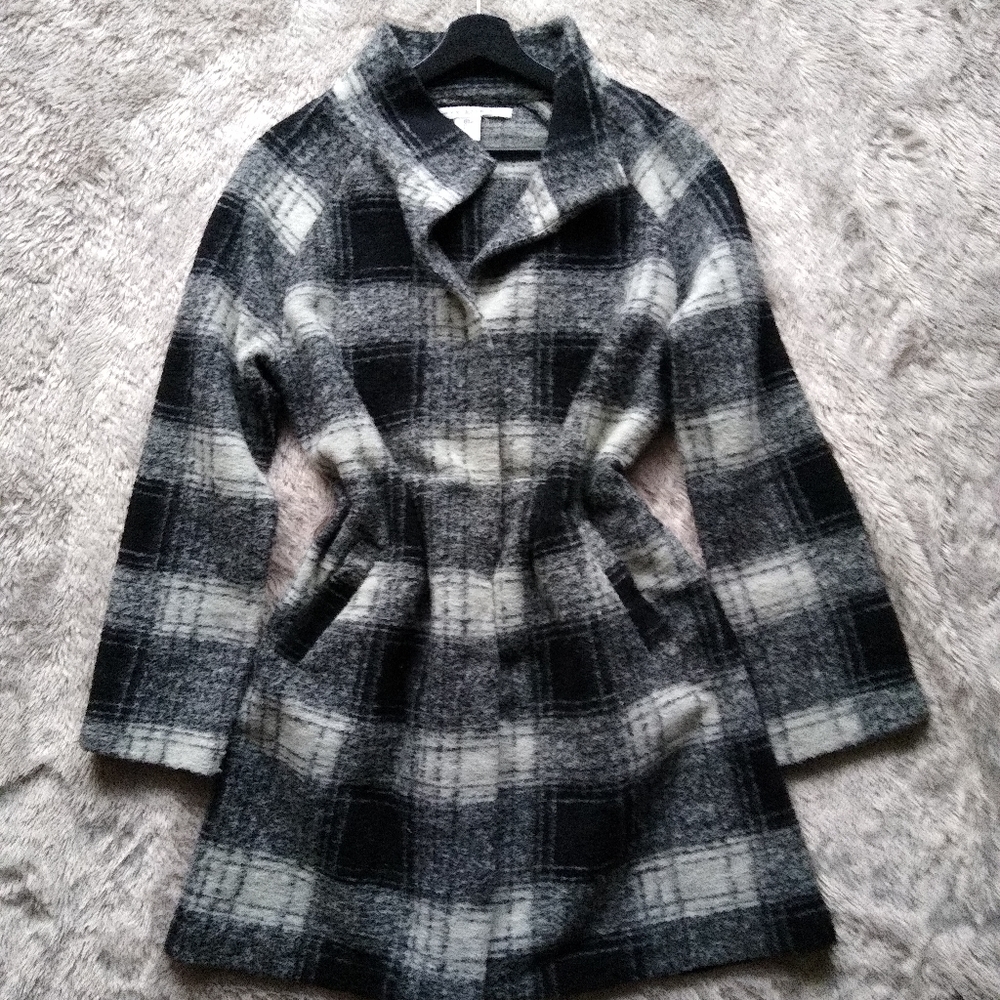 Max Studio Plaid Coat